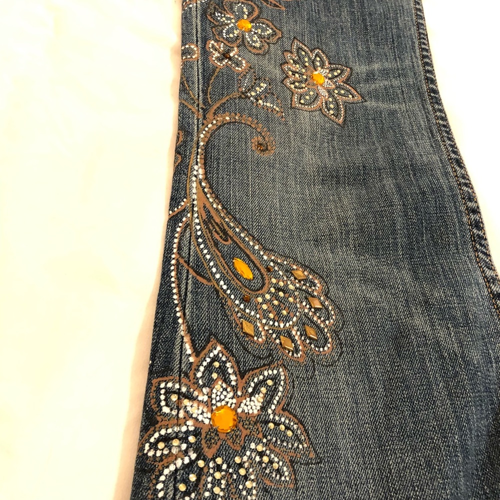 Vintage Y2K Embroidered Jeans - Picture 5 of 9